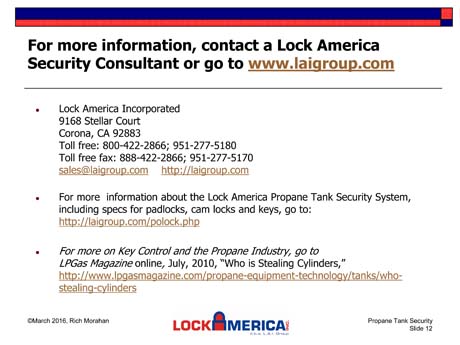 Propane Tank Locks - Lock America